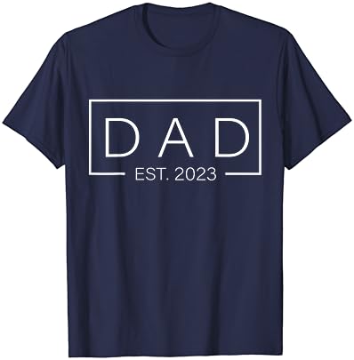 Presente do dia dos pais papai est. 2023 Espere uma camiseta da filha da esposa