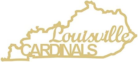 Kentucky Louisville Cardas Cutout inacabado Wood University Mascot School School Door Hanger Mdf Shape Canvas Style 2