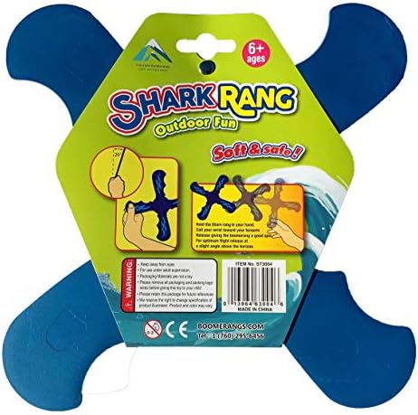 Shark Rang Boomerang - Grande Boomerang para crianças ou adultos. Macio e seguro.