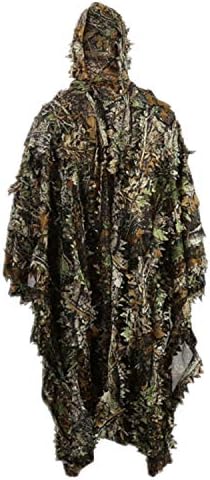 ZICAC Outdoor 3D folhas camuflagem ghillie poncho camufle capa slow ghillie mano militar cs woodland caçando poncho