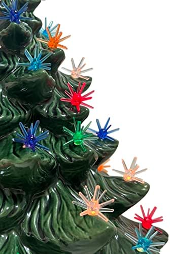 NACIONAL ARTCRATH® Variante colorida Sputnik Cerâmica Luzes de Árvore de Natal - 25/pacote