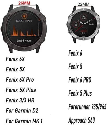 Xirixx 26 22mm Oficial de parágrafo tira a faixa de relógio de silicone para Garmin Fenix ​​6x 6 6s Pro 5x 5s mais hr Strap de pulso