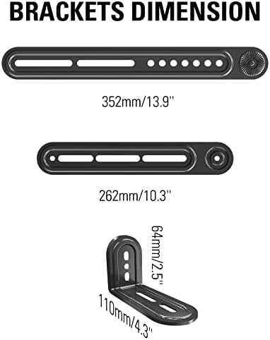 Sonho de montagem TV Full Motion TV Montagem de parede TV Montagens de parede para 42-75 polegadas TV & Soundbar Mount Sound Bar TV TV para montar acima ou sob TV se encaixa na maioria das barras de som até 15 lbs