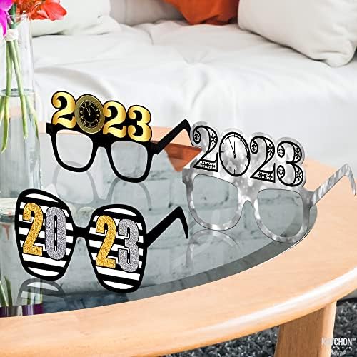 Feliz Ano Novo, óculos 2023 - pacote de 12 | Óculos de festas de ano novo | 2023 óculos Véspera de Ano Novo para Decorações de