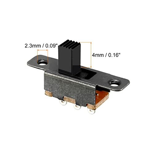 Interruptor de alternância de traficante Controle de slide 3 pinos 1p2t, [para projetos eletrônicos] - 4mm/30 Pcs