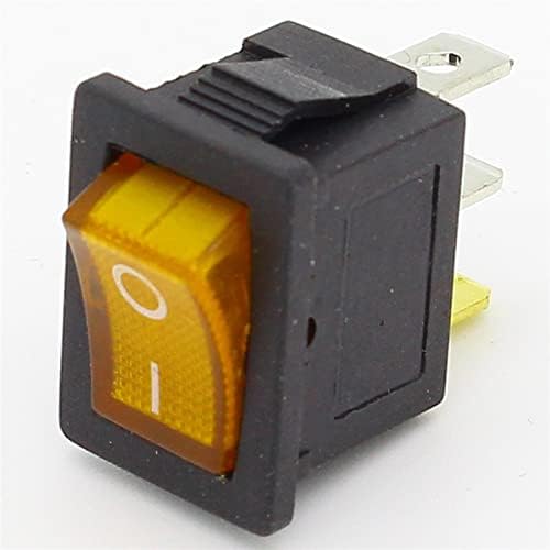 Rocker Switch 1pcs mini 3 pin painel na posição Off Rocker Switch iluminado com luz