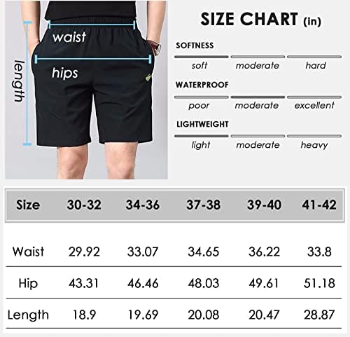 Xinyangni masculino masculino shorts de carga com bolsos com zíper mais curto de shorts secos rápidos ao ar livre