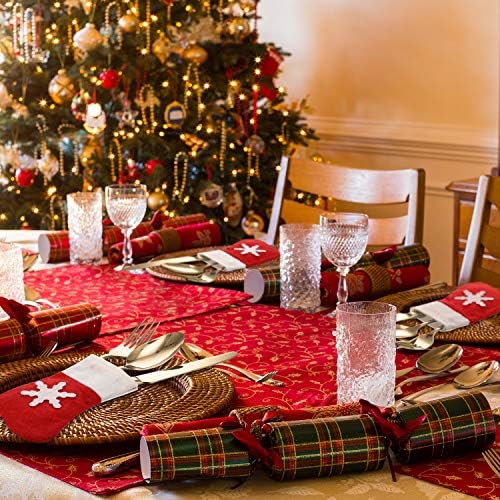 20 pacotes de Natal Decorações de mesa de mesa Titular Decorações de meias de mesa Mini meias de natal Faca Bolsa