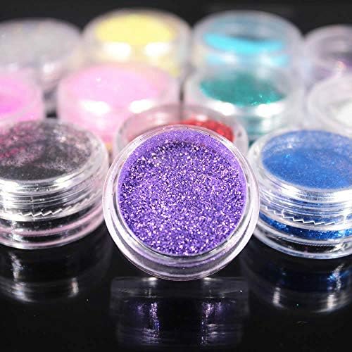 Moda 12 cores Glitter de unha lantejas de neve Decorações de design misto para unhas de unhas Pillete Diy Unhas Acessórios