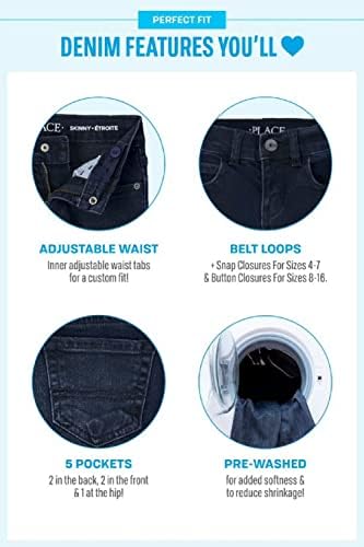 The Children's Place Baby 4 pack e crianças jeans skinny de jeans de 4 garotos básicos