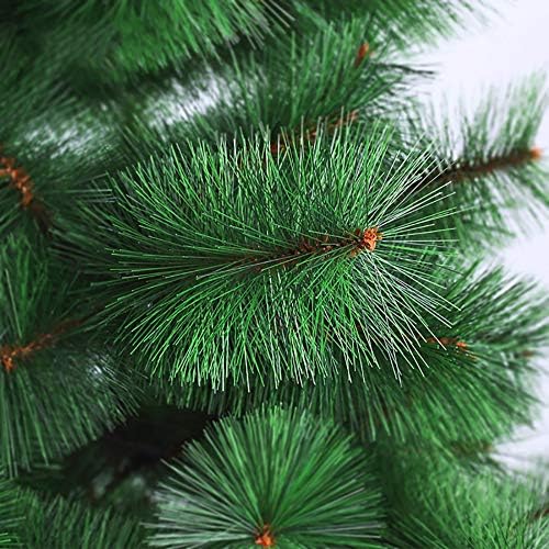 Topyl 9,8 pés de saia de árvore de Natal de fibra óptica artificial, agulha de pinheiro articulada premium árvore de Natal com luzes