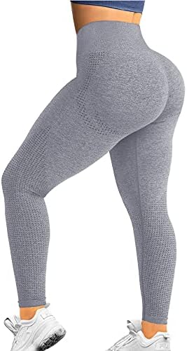 Leggings sem costura Gymspt Alta cintura elevadora Leggings para o treino de ginástica feminina Pontas de ioga Controle