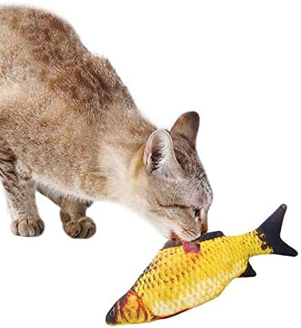 Oallk Pet Plelight Soft 3D Fish Shape Cat Toy Gifts Interactive Fish Catnip Toys Pilled Pillow Doll Simulation Fish