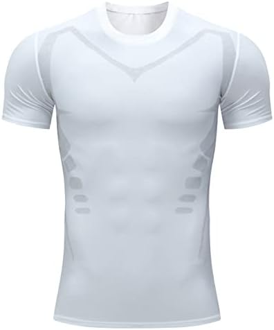 Camas de compressão de manga longa de algodão camisetas de compactação de manga curta camada de base atlética de camisa de