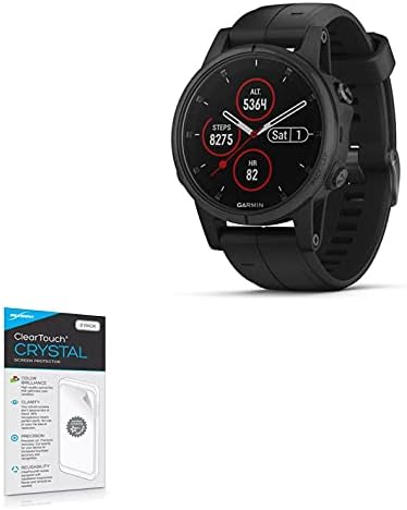 Protetor de tela de ondas de caixa compatível com Garmin Fenix ​​5s Plus - ClearTouch Crystal, HD Film Skin - Shields de arranhões