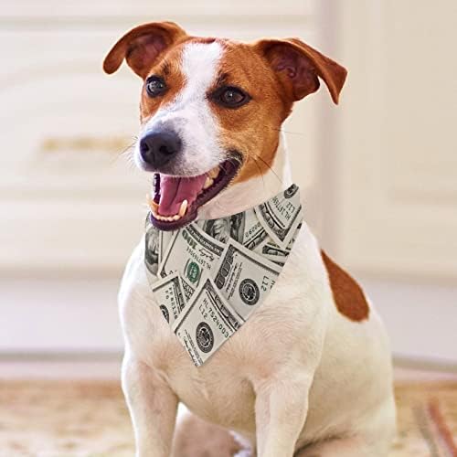 Funnystar Money American Cem Dollar Dollar Bandana Bandana Triângulo Triângulo Ajuste Bibs Ajuste Bibs Limite para pequenos animais