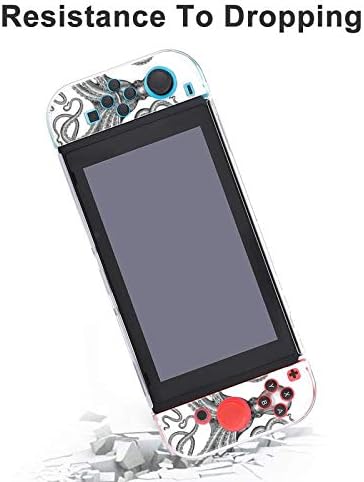 Caso para Nintendo Switch, Octopus Hand Desenho de gravação vintage em cinco peças brancas definir acessórios de