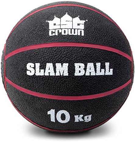 Crown Sporting Goods Slam Ball, Bola de borracha texturizada ponderada - Equipamentos de exercício de treinamento de