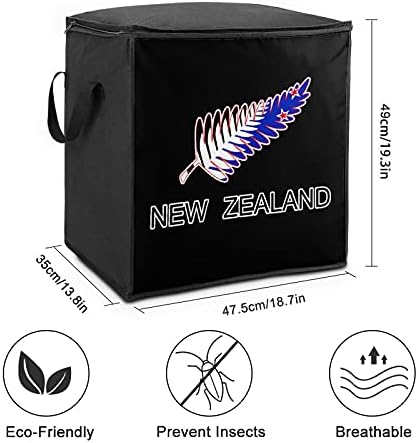 Nova Zelândia Maori Fern Large Great Storage Bacha Organizer Box Zipper em cima para vestir o travesseiro de roupas