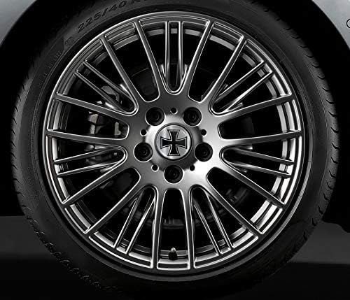 Skinoeu 4 x 60mm Abs Car Wheel Wheel Centro Universal Rims Hub Centro Centro de Auto Tuning Logo Emblema Silver Gloss Black