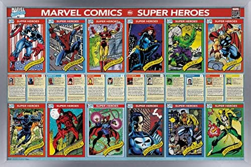 Trends International Marvel Comics - Marvel 80º aniversário - Cartões Poster de Wall, 14.725 x 22.375, Gold Framed Version