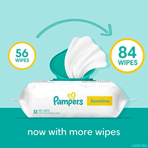 Pampers baby lenços de perfume sensível grátis 4x pacotes pop 336 contagem