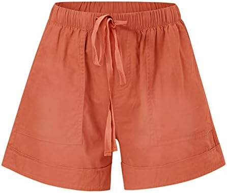 Shorts de cordão feminino 2023 cintura elástica de verão casual casual praia confortável shorts atléticos soltos com