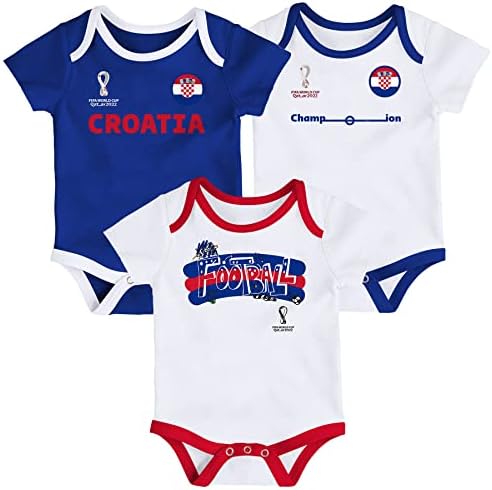 Conjunto de Onesie da Copa do Mundo de 3 Peças da Copa da FIFA UNISEXA