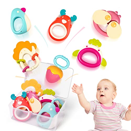 Dancyrose 6pcs Baby Catcles de brinquedo Conjunto para recém-nascido 0-3-6-9-9-12 meses Baby Catk