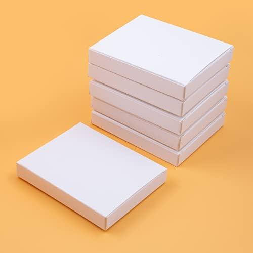 24pcs Caixa de cartão de presente Pequenas caixas de presente brancas minúscula caixa presente artesanato Diy Caixas de