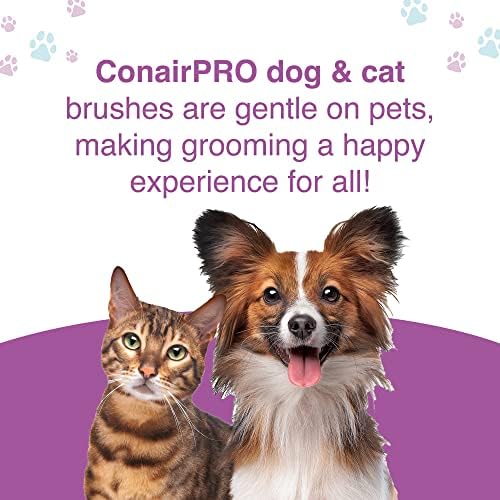 Brush de cachorro e cão conairpro para derramamento, pincel pequeno com pontas de metal reforçado, ideal para raças menores,