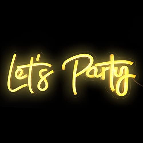 Let's Party liderou o sinal de néon para decoração de parede Feliz Aniversário NEON Light Sign NEON Light Sign para decoração de