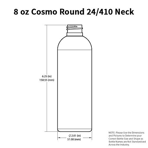 429 PCs Branco de HDPE branco vazio 8 oz - garrafas plásticas redondas de cosmo - tampa de disco branca de pescoço 24/410 - Vedação