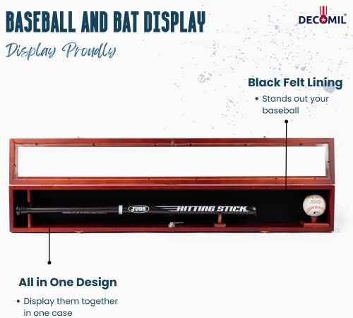 Decomil - Exibição de bastão de beisebol, rack de bastão de beisebol, suporte de parede do armário, com proteção UV, travável, vertical