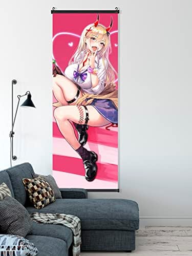 Anime Scroll Poster Boobs Poster Sexo sem censura | Posters de Waifu Big Oppai Demon Girl Poster Interior Decorações de parede