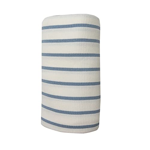 Anjo querido - Denim desbotado e açúcar Swizzle Stripe Swaddle Clanta 45x45