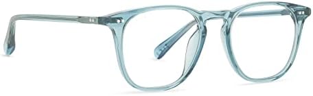 Diff Eyewear Maxwell Designer quadrado Computador de óculos de bloqueio de luz azul para homens e mulheres, neblina de cerceta