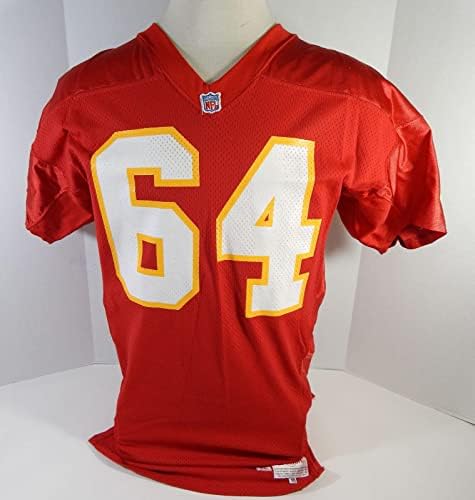 1992 Kansas City Chiefs 64 Jogo emitiu Red Jersey Name Plate Removed Dp17344 - Jerseys de Jerseys usados ​​da NFL não assinada