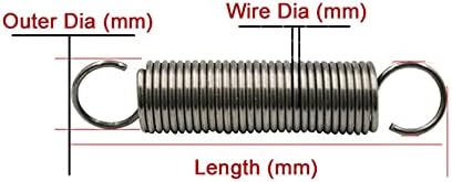 Tensão de tensão de metal diâmetro do fio de reposição de mola de 2,0 mm de extensão de tensão diâmetro externo da