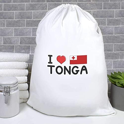 Azeeda 'I Love Tonga' Lavanderia/Bolsa de Lavagem/Armazenamento