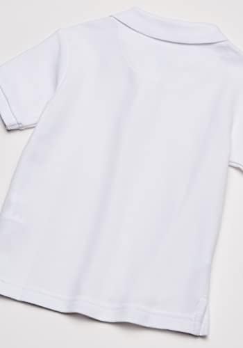 Izod Boys Uniform Uniform School Slave Polo Camisa Polo, Fechamento de Botão, Fabric Fabil