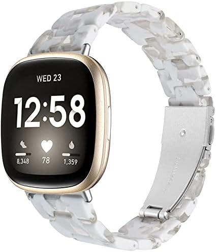 Bandas de resina de moda uioolri compatíveis com Fitbit Versa 3/Sense Watch Watch Lightweight Ajustável Substituição