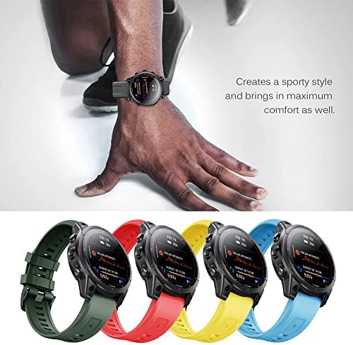 DJDLFA 22 26mm Silicone Watch Band tapas para Garmin Fenix ​​6x 6 Pro 7x 7 5 5x 3 3HR 945 Pulseira Smartwatch Pulseira rápida
