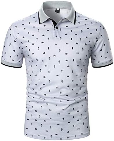 Camisa masculina próxima a algodão clássico de lapela de mangas curtas camisa polo