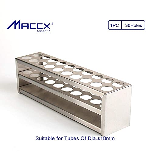 Conjunto de tubos de teste de tubo Maccx e tubos de vidro, material de aço inoxidável, 30hs, adequado para tubos