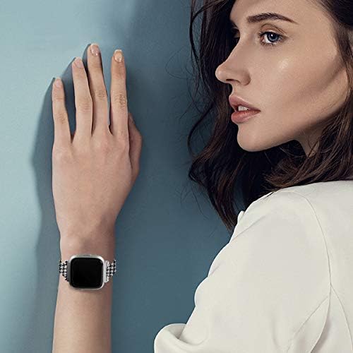 Banda de lona de juaupepo compatível com Fitbit Versa 2 /Versa /Versa Lite, Slim Women Feminino Remessão Ajustável Confiável