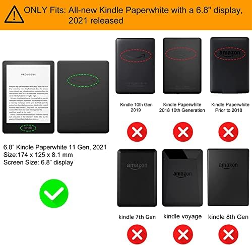 Case Yys 6,8 polegadas para Kindle Paperwhite com despertar/sono automático, tampa de proteção magnética