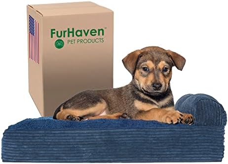 Furhaven Small Ortopedic Dog Bed Fleece e Corduroy Chaais