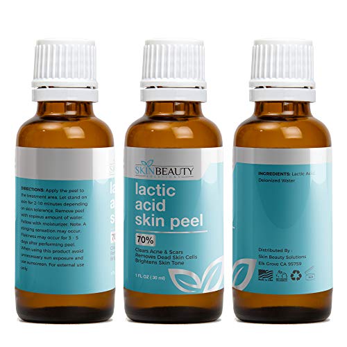 Ácido lático 70% de peel-alfa química da pele para acne, iluminação da pele, rugas, pele seca, manchas de idade, tom de pele desigual,