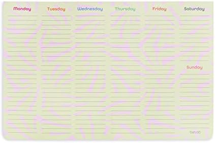 BAN.DO Semana a semana Desktop Blocos, planejador semanal sem data, calendário de mesa com 52 folhas por 1 ano de planejamento,